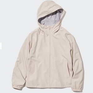 Uniqlo women’s smooth jersey lined parka, color Natural, size Large